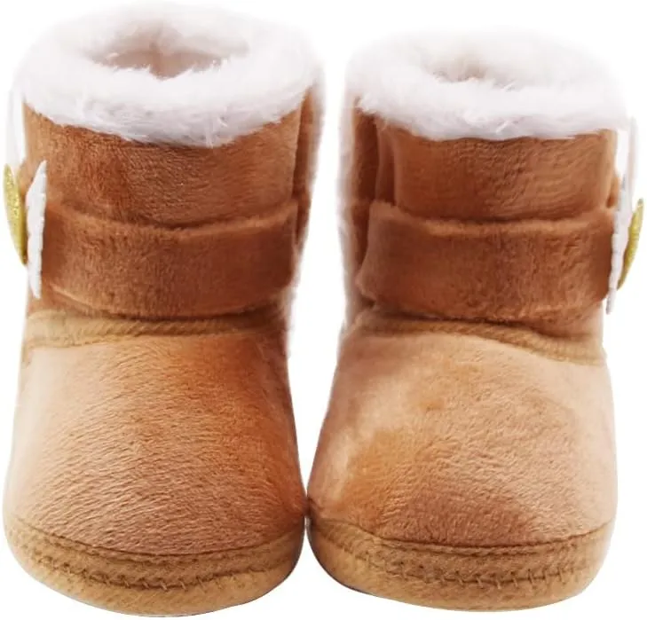 0-15Months Infant Baby Boys Girls Winter Snow Boots Anti-Slip Soft Sole Outdoor Newborn Nursling Crib Shoes