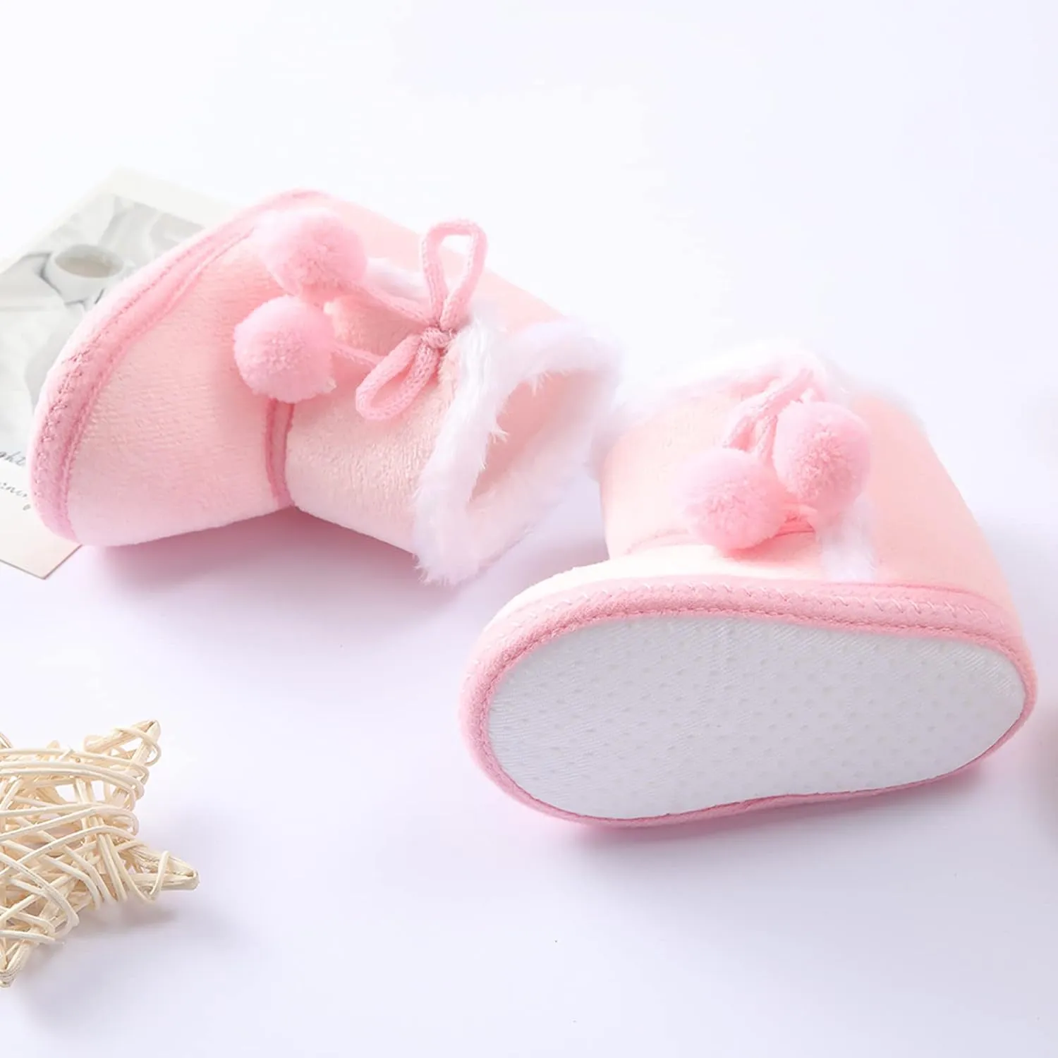 0-15Months Infant Baby Boys Girls Winter Snow Boots Anti-Slip Soft Sole Outdoor Newborn Nursling Crib Shoes