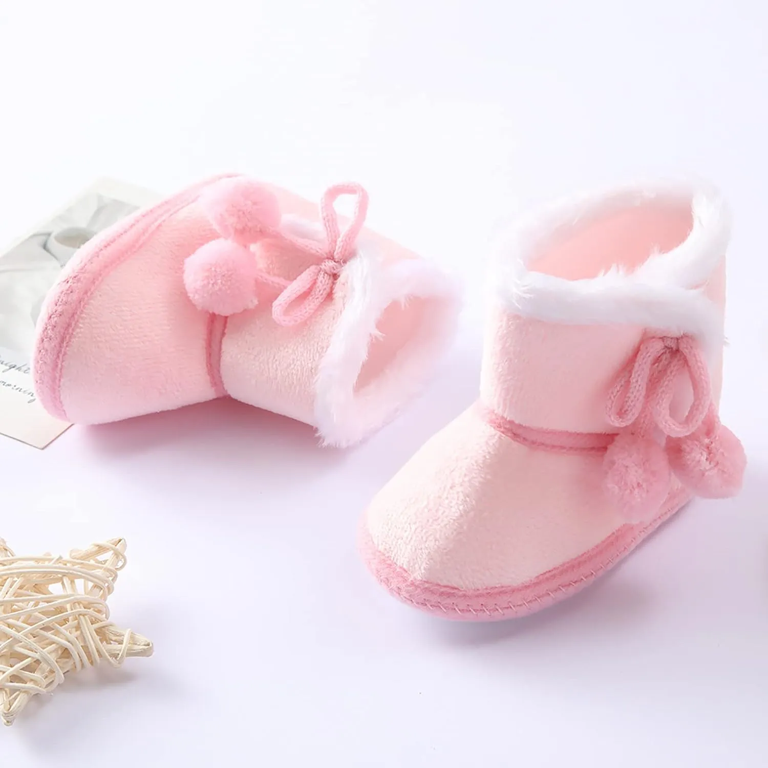 0-15Months Infant Baby Boys Girls Winter Snow Boots Anti-Slip Soft Sole Outdoor Newborn Nursling Crib Shoes
