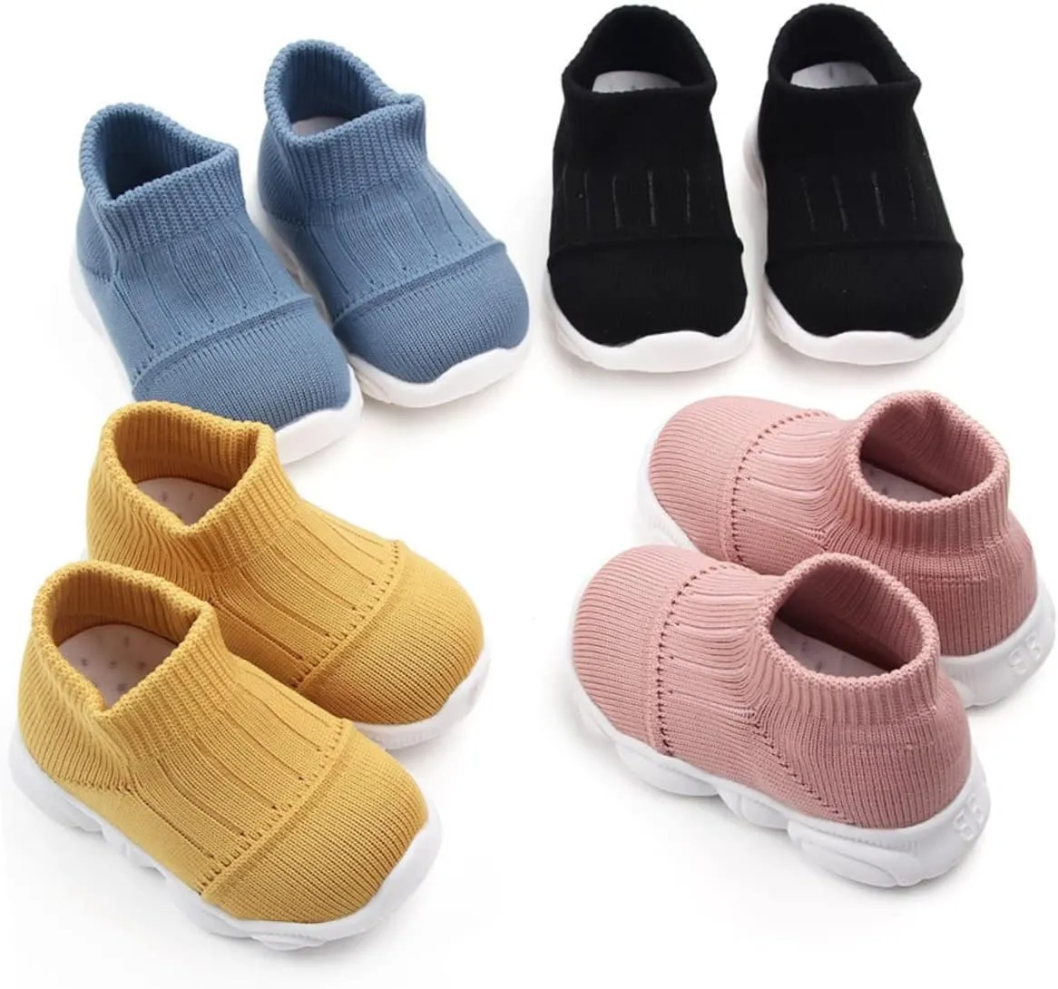1 Pair Infant Prewalker Soft Baby Walking Shoes Sneakers Breathable Baby Booties