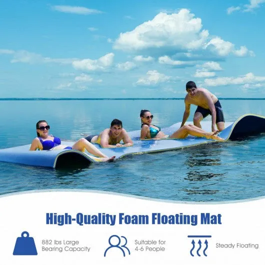12’ x 6’ 3 Layer Floating Water Pad-Blue