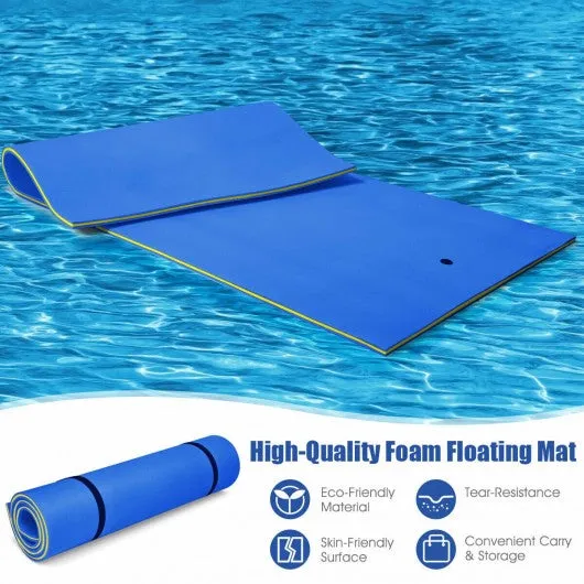 12’ x 6’ 3 Layer Floating Water Pad-Blue