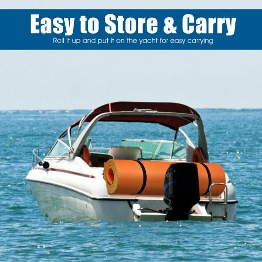 12’ x 6’ 3 Layer Floating Water Pad-Orange