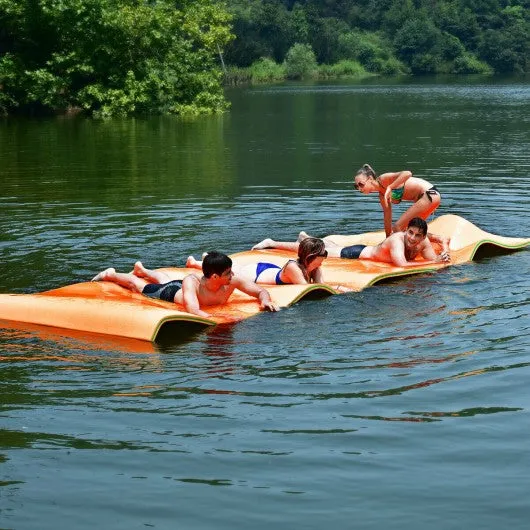 12’ x 6’ 3 Layer Floating Water Pad-Orange