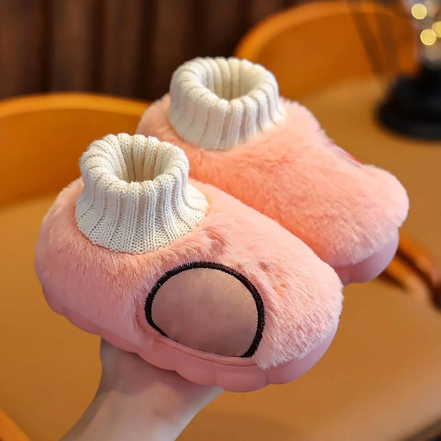2024 Fashion New Cozy Fleece Baby Booties Slippers Cozy Warm Anti-Slip Soft Sole Warm Sock Shoes for Boys Girl Slippers