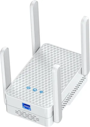 2025 WiFi 6 Extender Signal Booster for Home, AX3000 Internet Extender WiFi Booster Long Range up to 15k Sq.ft, Dual Band WiFi Repeater Wireless Amplifier with Ethernet Port, 1-Tap Setup, Onemesh