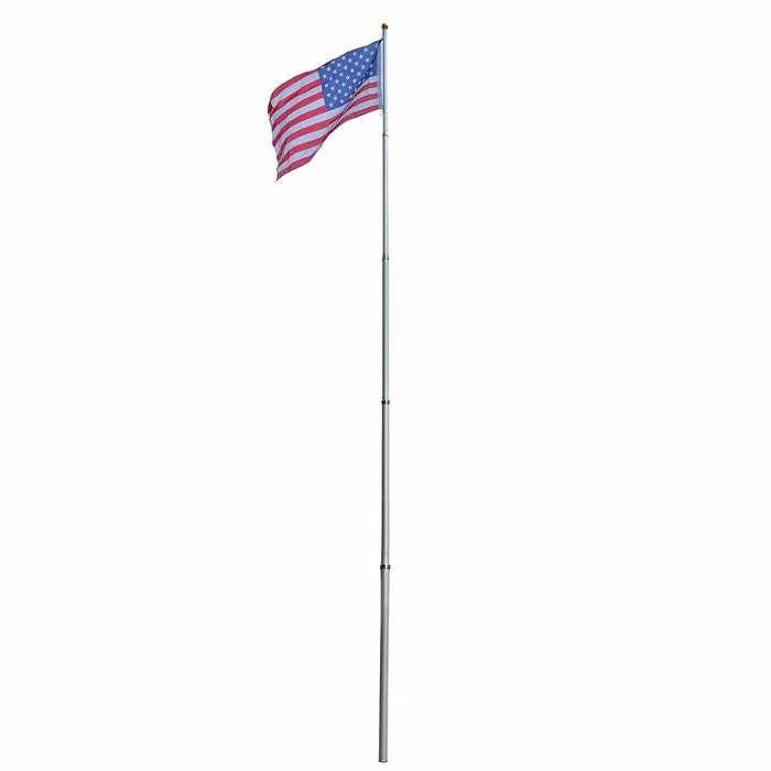 25FT Home Yard Aluminium Telescoping Flag Pole