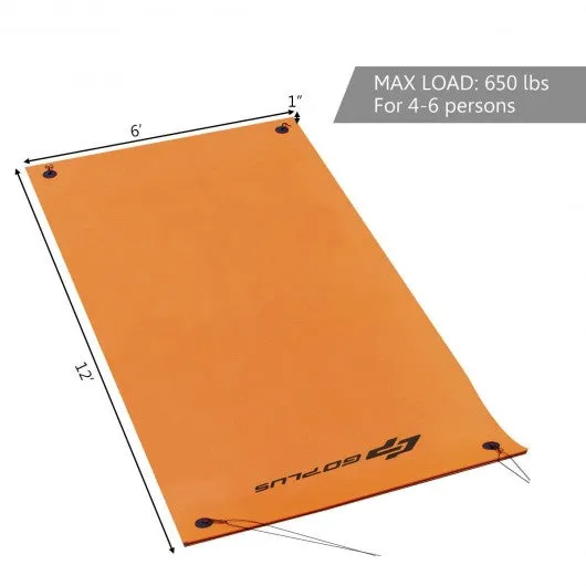 3 Layer 12' x 6' Island Water Sports Recreation Floating Mat