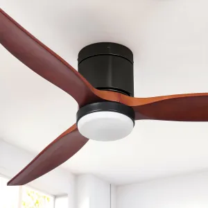 52-Inch Ceiling Fan Light with Remote Control, Dimmable LED