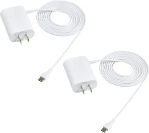 6ft Power Adapter Compatible with Google Mesh Home WiFi System Power Cable - USB Type C (2 Pack)