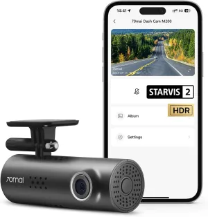 70mai Smart Dash Cam, 1080P FHD Dash Camera for Cars, Car Camera with Starvis 2 IMX662, HDR, WiFi, G-Sensor, Voice Control, APP, Loop Recording, Parking Monitor, Time-Lapse