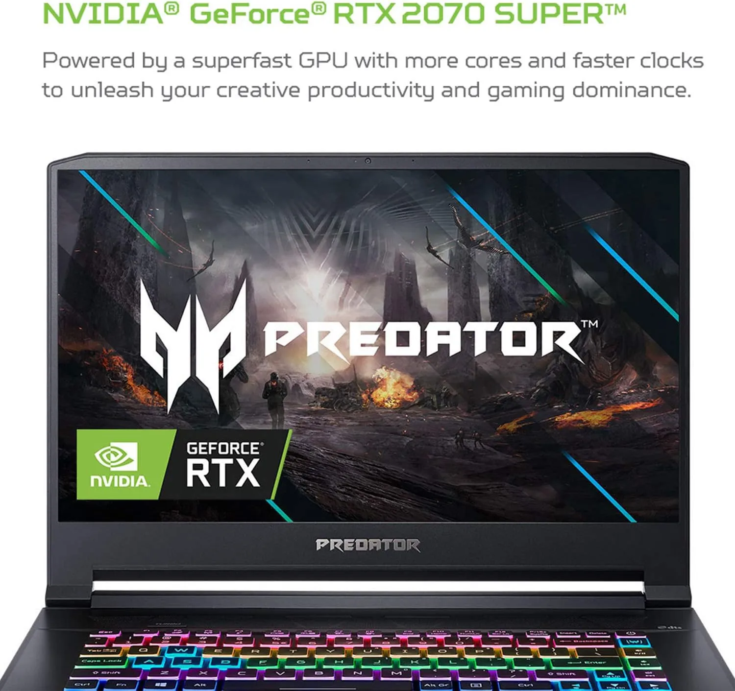 Acer Predator Triton 500 PT515-52-71K5 Gaming Laptop, Intel Core i7-10750H, NVIDIA GeForce RTX 2070 Super, 15.6" FHD NVIDIA G-SYNC Display, 300Hz, 16GB Dual-Channel DDR4, 1TB NVMe SSD, RGB Backlit KB
