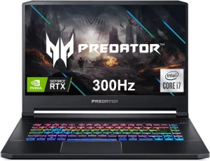 Acer Predator Triton 500 PT515-52-73L3 Gaming Laptop, Intel i7-10750H, NVIDIA GeForce RTX 2070 SUPER, 15.6" FHD NVIDIA G-SYNC Display, 300Hz, 16GB Dual-Channel DDR4, 512GB NVMe SSD, RGB Backlit KB