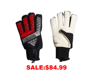 ADIDAS PREDATOR ULTIMATE GOALKEEPER GLOVES FINGERSAVE - BLACK SILVER RED