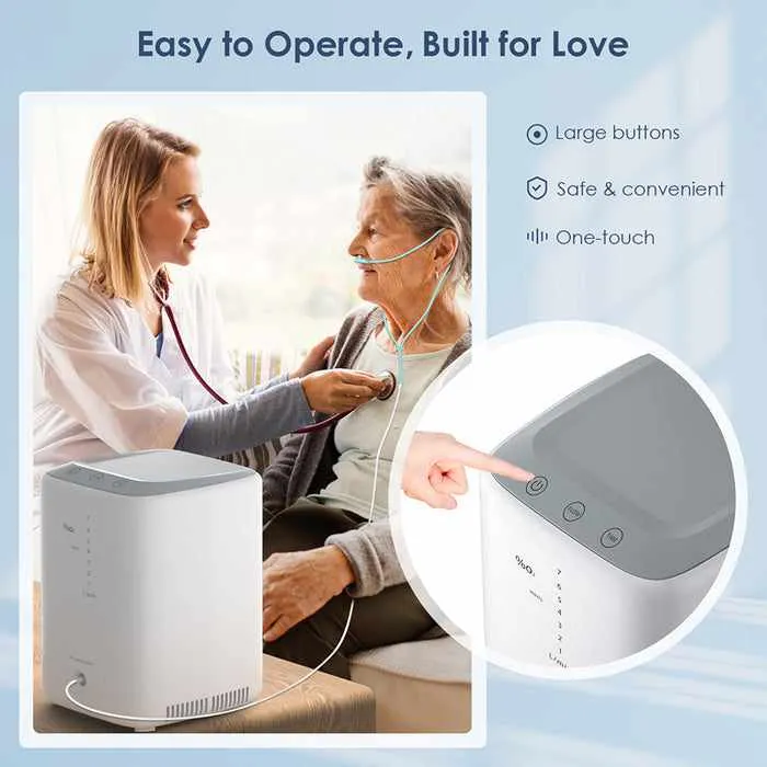 Adjustable 1-7L/Min Portable Home Oxygen Concentrator