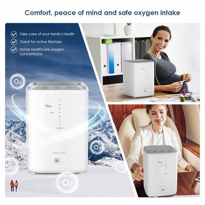 Adjustable 1-7L/Min Portable Home Oxygen Concentrator