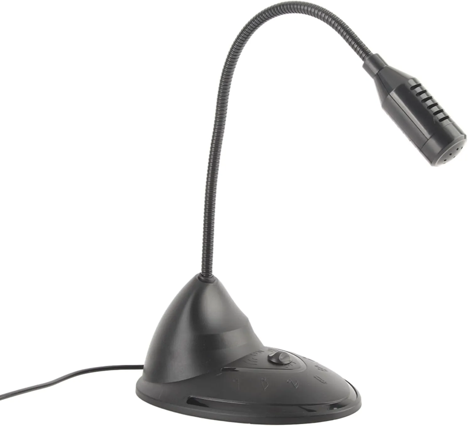 Adjustable ABS Omnidirectional Microphone for PC with 3.5mm Plug, Wired Notebook Computer Microphone