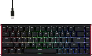 AJAZZ ALUX68 HE Aluminum Rapid Trigger Gaming Keyboard with Magnetic Switch, Wired Hall Effect Keyboard with 8K Polling Rate, 0.125ms Latency, RGB Backlight (Black, ALUX68 Plus)