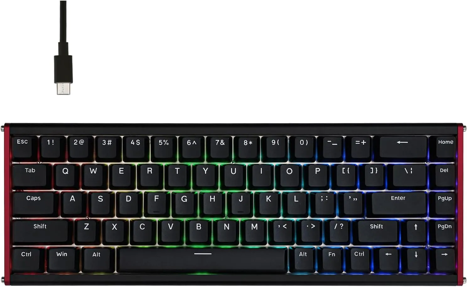 AJAZZ ALUX68 HE Aluminum Rapid Trigger Gaming Keyboard with Magnetic Switch, Wired Hall Effect Keyboard with 8K Polling Rate, 0.125ms Latency, RGB Backlight (Black, ALUX68 Plus)
