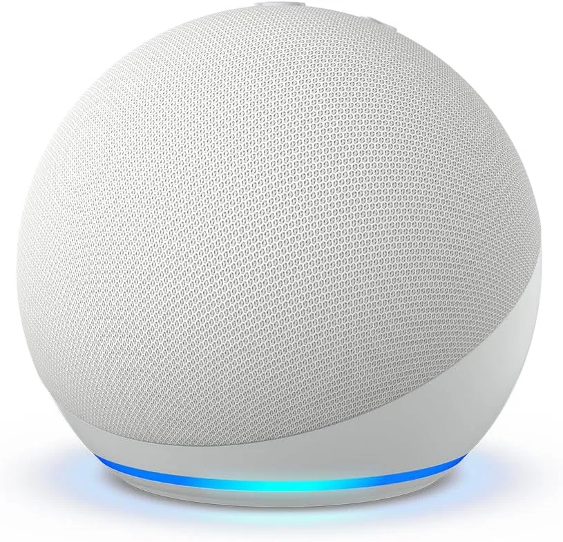 Amazon Echo Dot (newest model), Vibrant sounding Alexa speaker, Great for bedrooms, dining rooms and offices, Glacier White