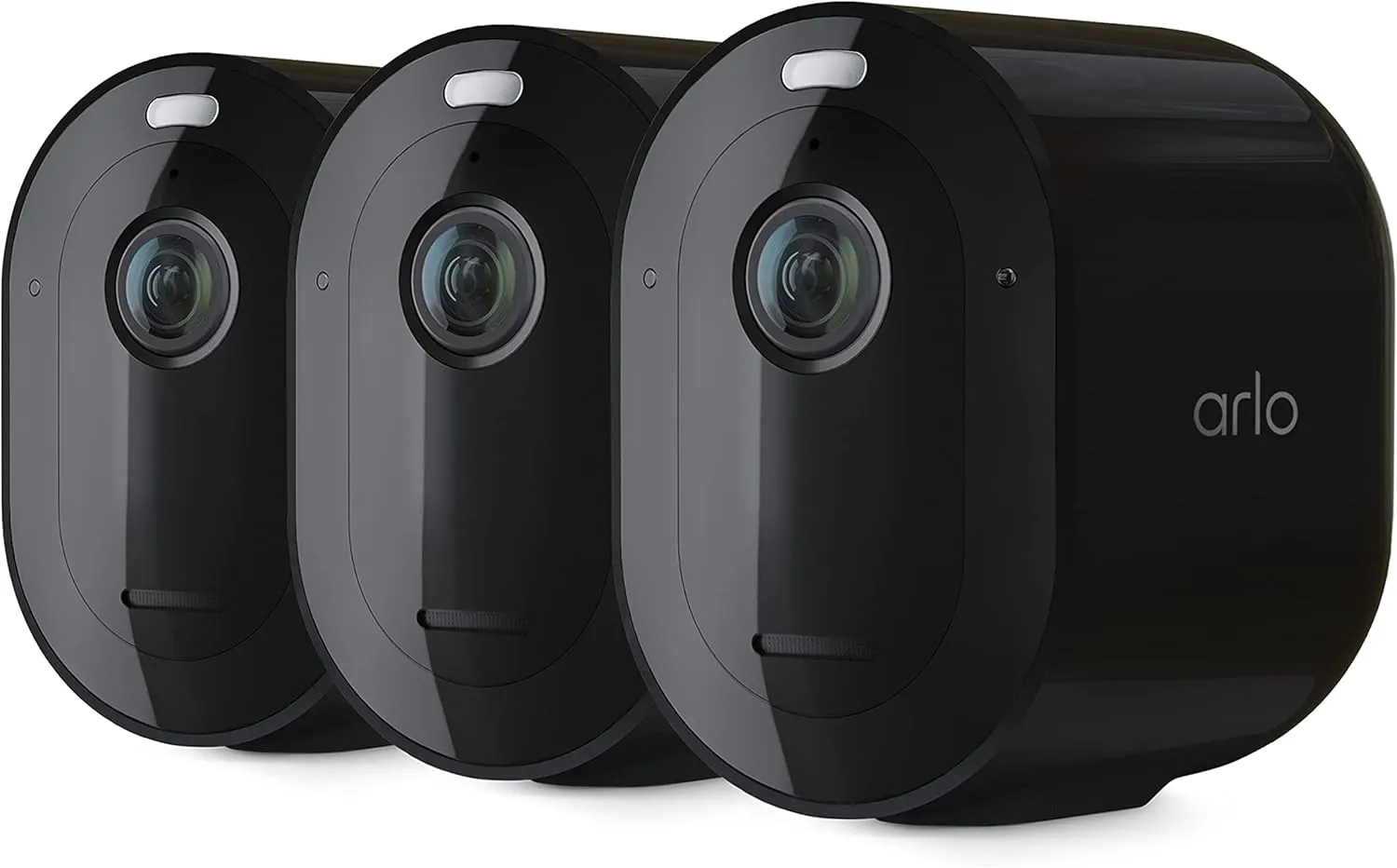 Arlo Pro 5S 2K Spotlight Camera - Wireless Home Security Camera with Spotlight, Color Night Vision, Dual-Band Wi-Fi & 2-Way Audio - Black, 3 Pack, VMC4360B