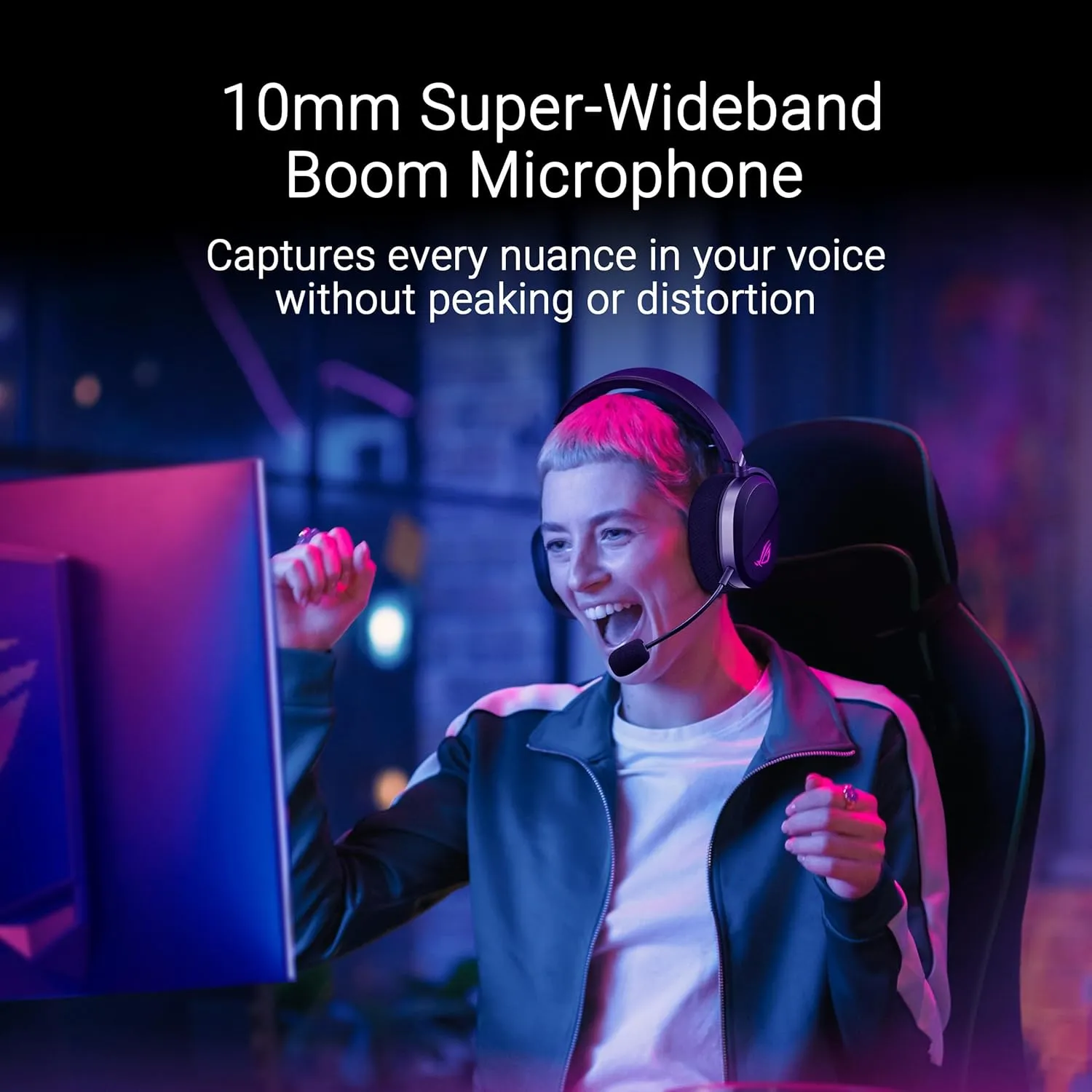 ASUS ROG Pelta Wireless Gaming Headset (BT, ROG SpeedNova 2.4GHz, USB-C, Lightweight 309g, 50mm ROG Titanium-Plated Drivers, 10mm Super-Wideband Mic, RGB, 70HR Battery, for PC, Switch, PS5)- Black
