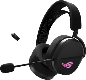 ASUS ROG Pelta Wireless Gaming Headset (BT, ROG SpeedNova 2.4GHz, USB-C, Lightweight 309g, 50mm ROG Titanium-Plated Drivers, 10mm Super-Wideband Mic, RGB, 70HR Battery, for PC, Switch, PS5)- Black