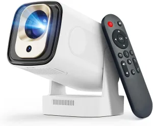 Auto Focus&1080PMagcubic Mini Smart Projector with 4K Support, Portable Projector with Wifi and Bluetooth, 5W Speaker, Built in Apps, Voice Control, Outdoor Movie Projector