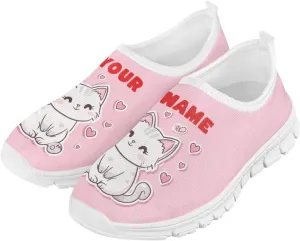 Axolotl Shoes for Girls Little Kid Sneakers Cartoon Print Running Shoes for Girls