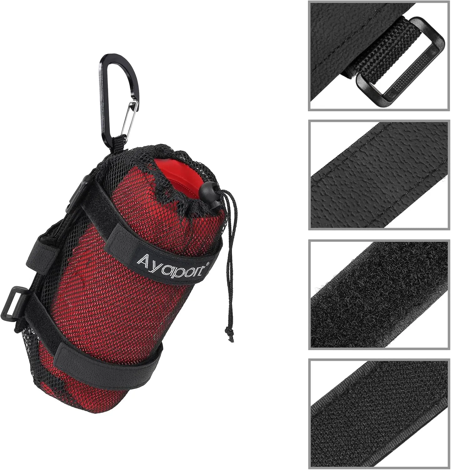 Ayaport Speaker Mount Holder Golf Cart Speaker Strap Fits Most Portable Sound Bar Round Cylindrical Speakers Radio, Golf Cart Accessories Applicable to Railing, Frame, Bike Handlebar (Medium)
