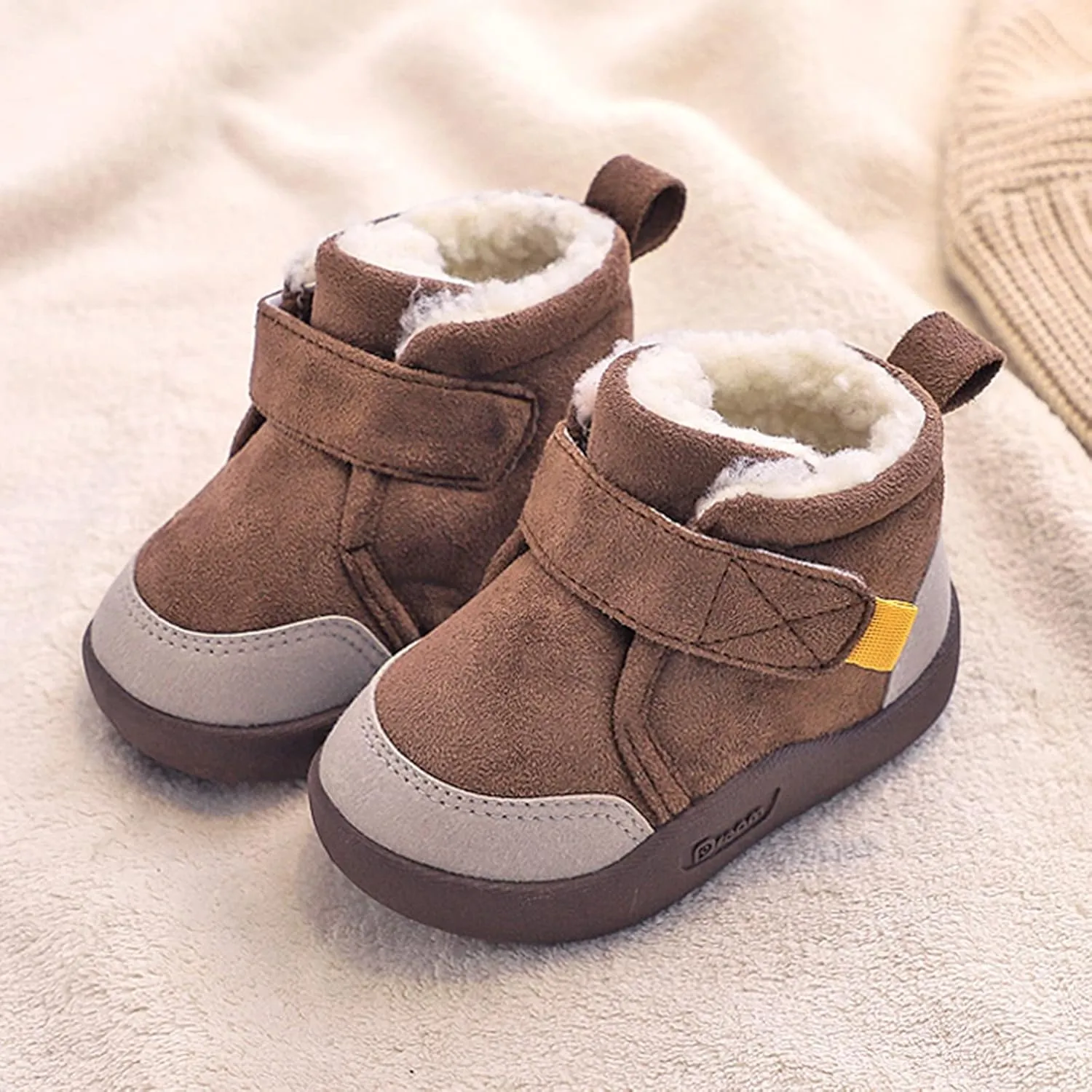 Baby Boots Boy 12 Months Baby Shoes Toddler Boots Soft Bottom Toddler Shoes Plus Velvet Thick Non Slip Large Cotton Shoes Girls Boots