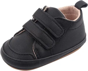 Baby Boys Girls Anti-Slip Sneakers Newborn Toddler Soft Slip On First Walking Leather Shoes for Outdoor Indoor