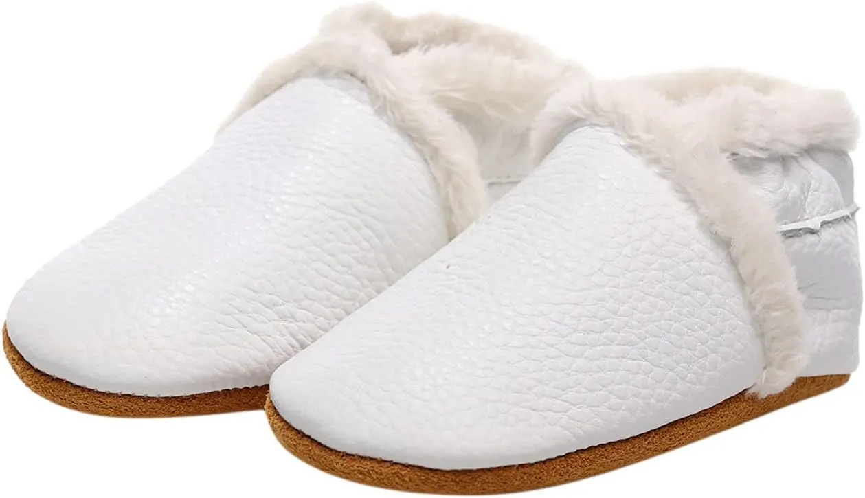 Baby Boys Girls Booties Infant Unisex Baby Winter Warm Fleece Socks Toddler Soft Sole Footwear First Walking Shoes