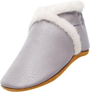 Baby Boys Girls Booties Infant Unisex Baby Winter Warm Fleece Socks Toddler Soft Sole Footwear First Walking Shoes