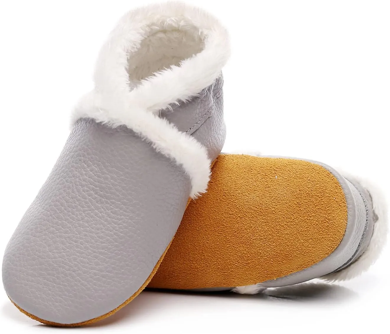 Baby Boys Girls Booties Infant Unisex Baby Winter Warm Fleece Socks Toddler Soft Sole Footwear First Walking Shoes
