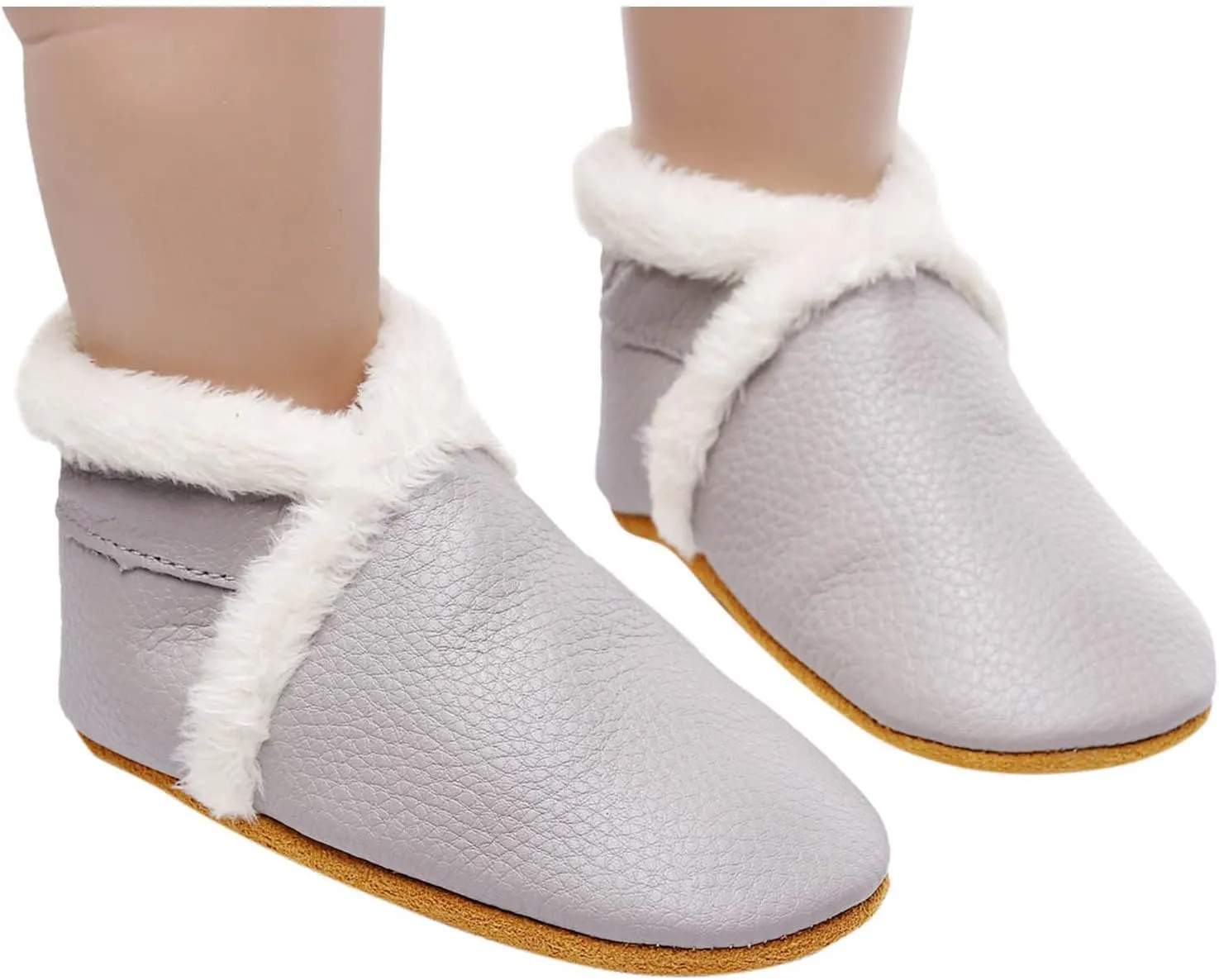 Baby Boys Girls Booties Infant Unisex Baby Winter Warm Fleece Socks Toddler Soft Sole Footwear First Walking Shoes