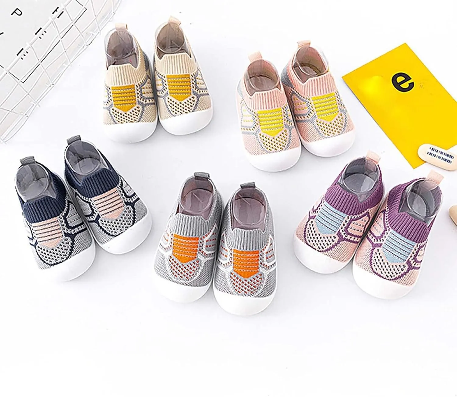 Baby Crib Shoes Boys Girls First Walking Shoes Non Slip Soft Sole Sneakers Toddler Infant Indoor Sock Shoes