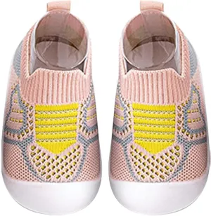 Baby Crib Shoes Boys Girls First Walking Shoes Non Slip Soft Sole Sneakers Toddler Infant Indoor Sock Shoes
