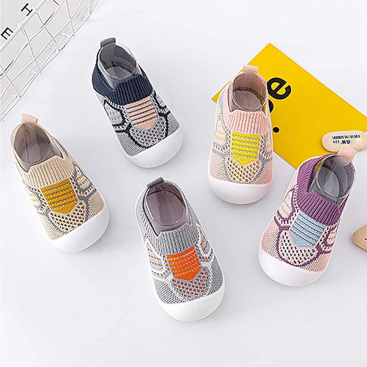 Baby Crib Shoes Boys Girls First Walking Shoes Non Slip Soft Sole Sneakers Toddler Infant Indoor Sock Shoes