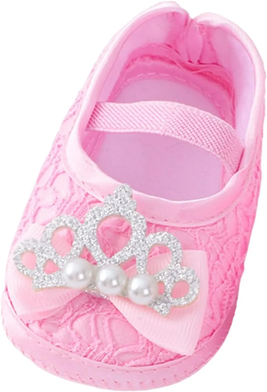 Baby Fashion Ankle Strap Soft Sole Sneakers Infant Pearl Flower Princess Shoes Girls Non Slip Breathable Slippers