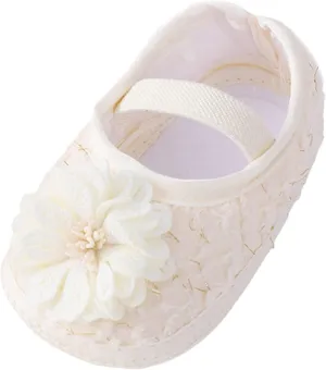 Baby First Walking Shoes Baby Shoes Fashion Soft Sole Toddler Shoes Pearl Dress Flower Princess Non-SIip Tennis