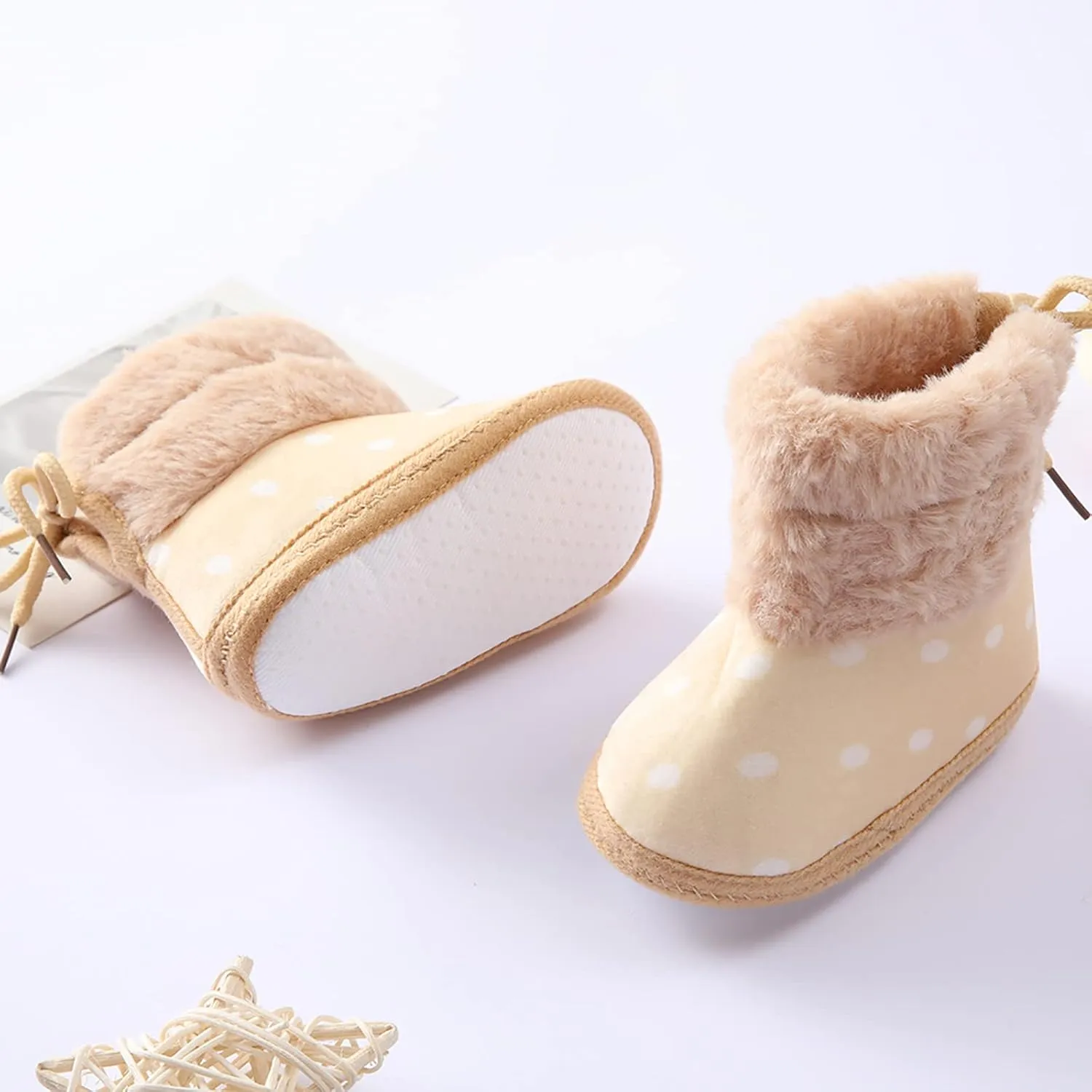 Baby Girls' Boots, Infant Boots Winter Baby Girl Shoes Soft Sole Anti-Slip Toddler Snow Warm Prewalker Newborn Boots