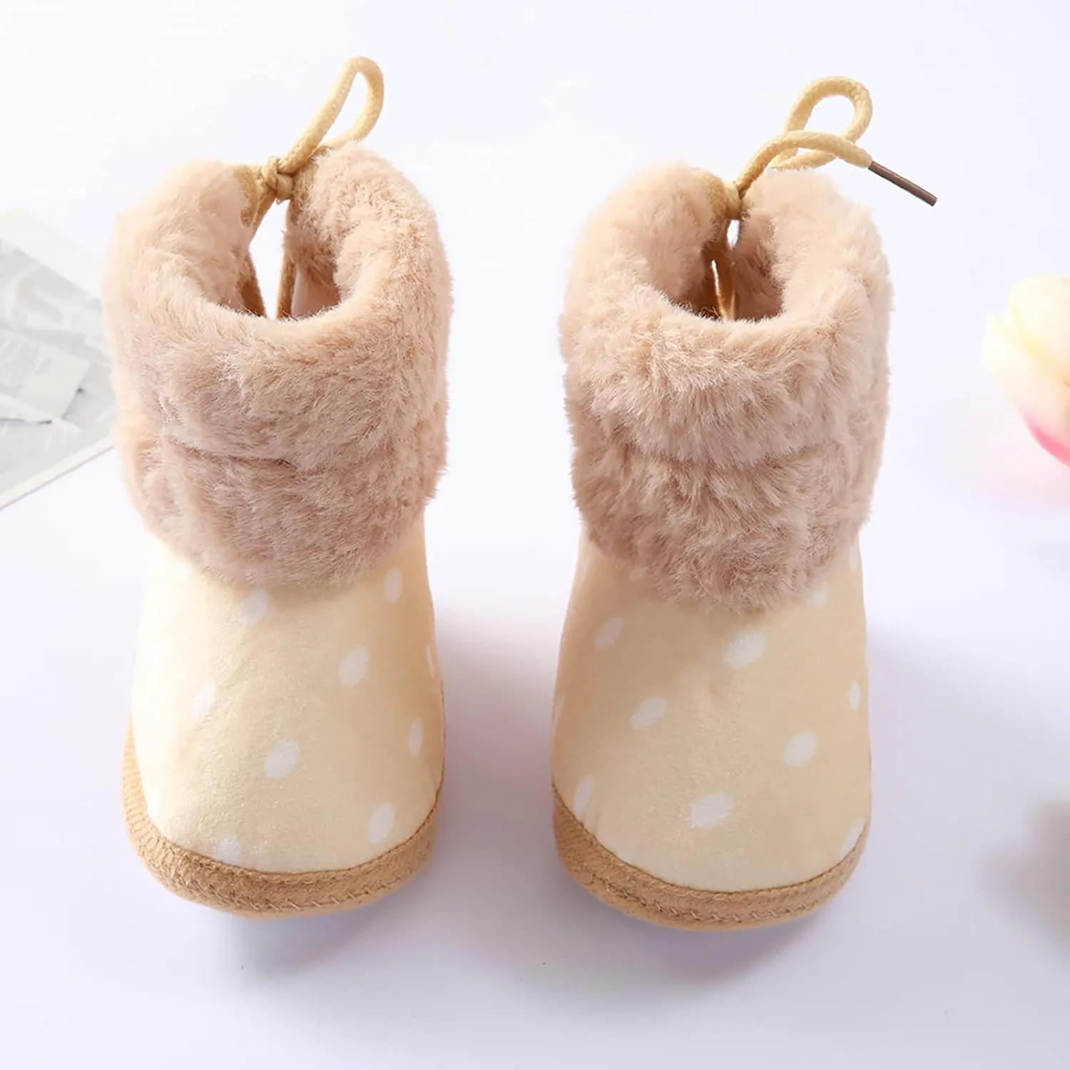 Baby Girls' Boots, Infant Boots Winter Baby Girl Shoes Soft Sole Anti-Slip Toddler Snow Warm Prewalker Newborn Boots