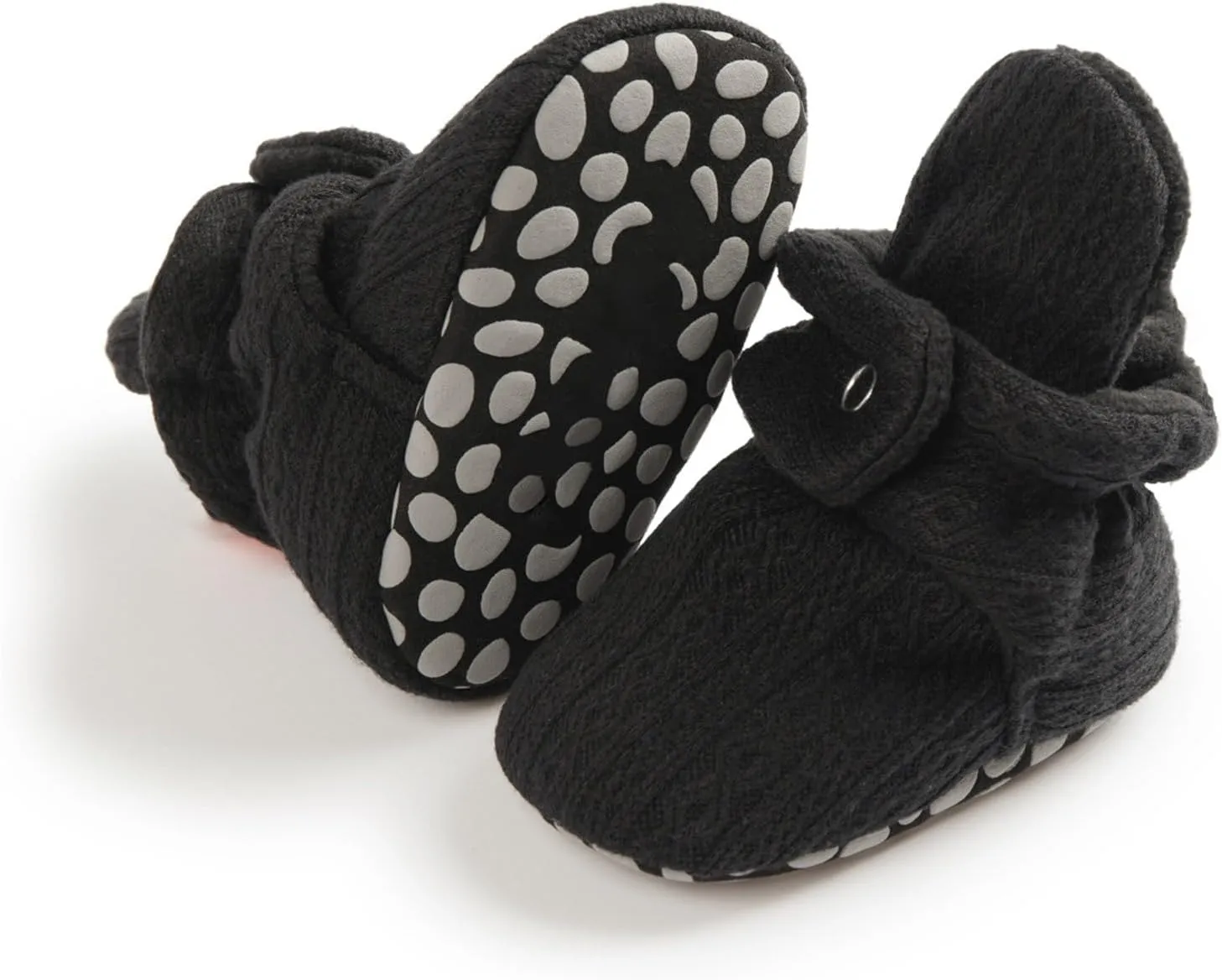 Baby Girls Boys Fleece Booties Infant Winter Indoor Knitted Plush Slippers Soft Sole First Walking House Shoes