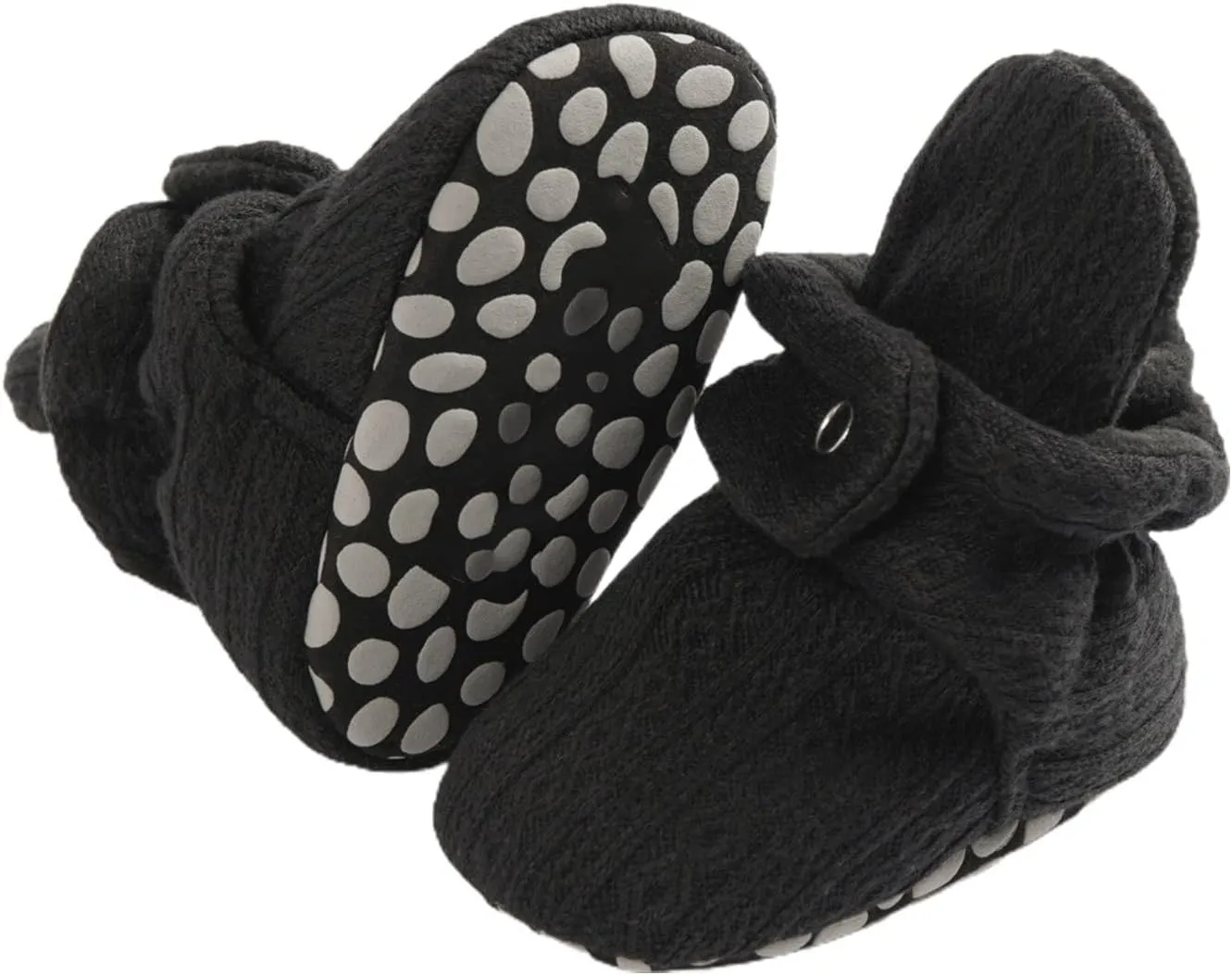 Baby Girls Boys Fleece Booties Infant Winter Indoor Knitted Plush Slippers Soft Sole First Walking House Shoes