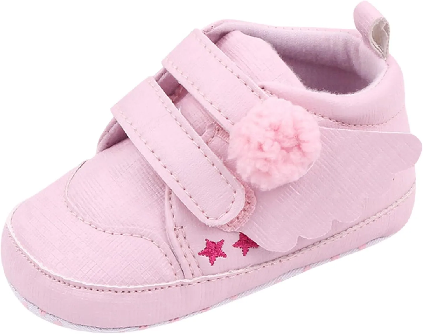 Baby Girls Boys Wing First Walking Ankle Boots, Infant Soft Sole Sneakers Fashion High-Top Ankle Length Shoes