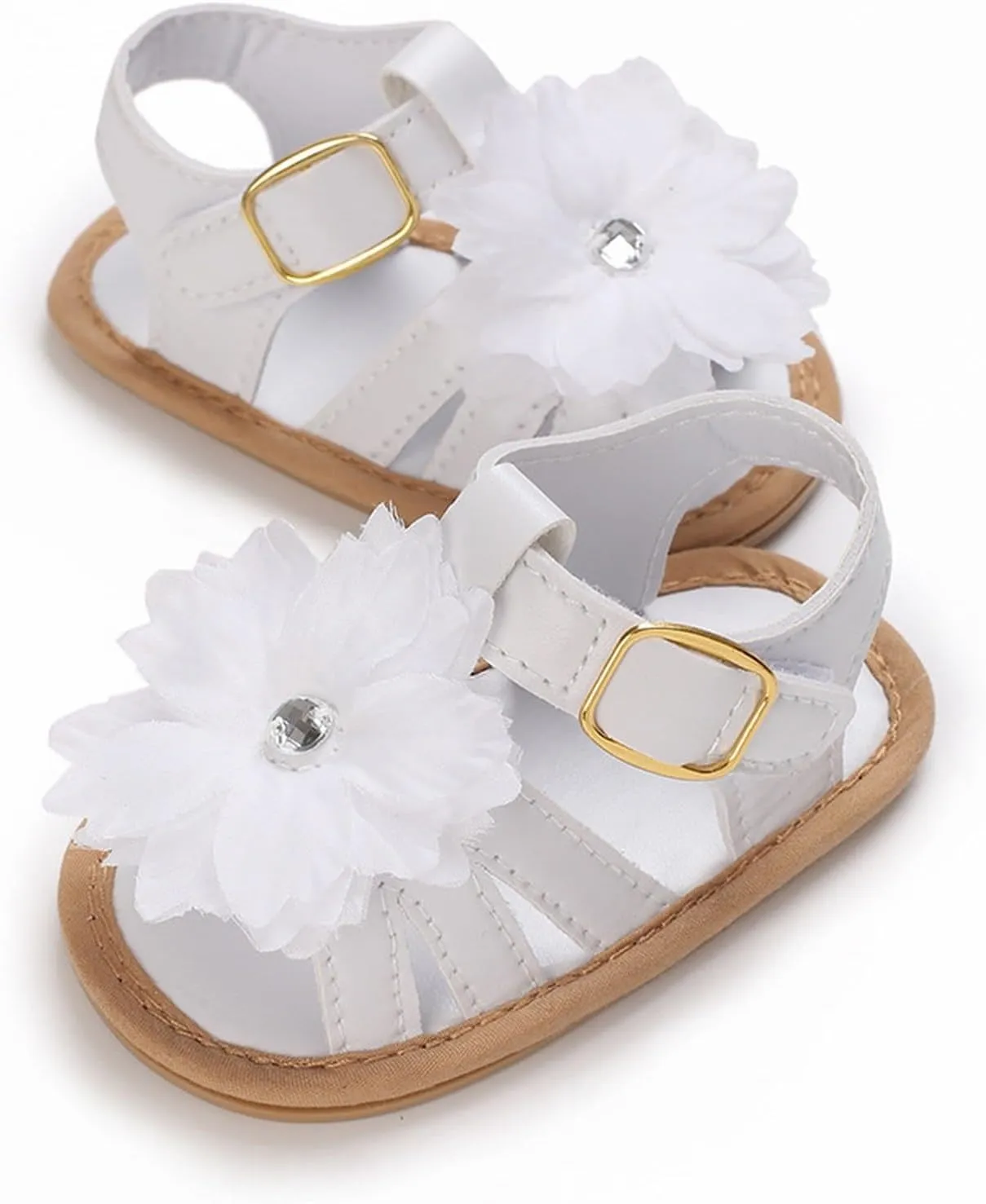 Baby Girls Sandals Bohemia Flower Bow Soft Sole Toddler First Walke Shoes Open Toe Breathable Beach Summer Shoes