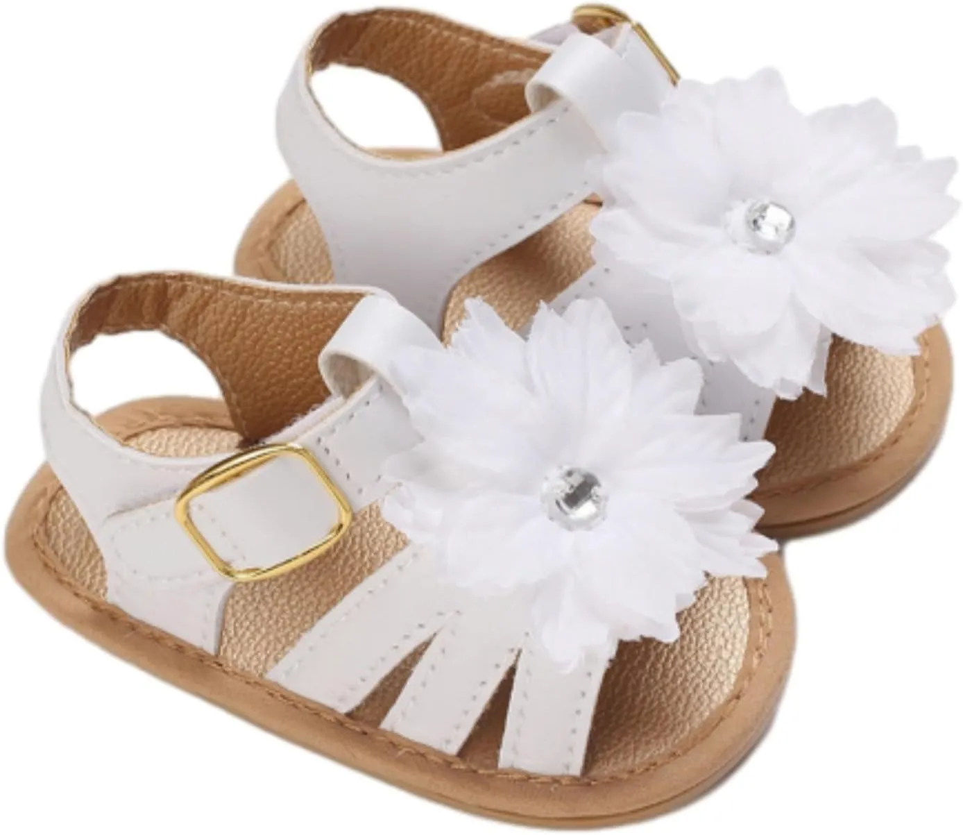 Baby Girls Sandals Bohemia Flower Bow Soft Sole Toddler First Walke Shoes Open Toe Breathable Beach Summer Shoes