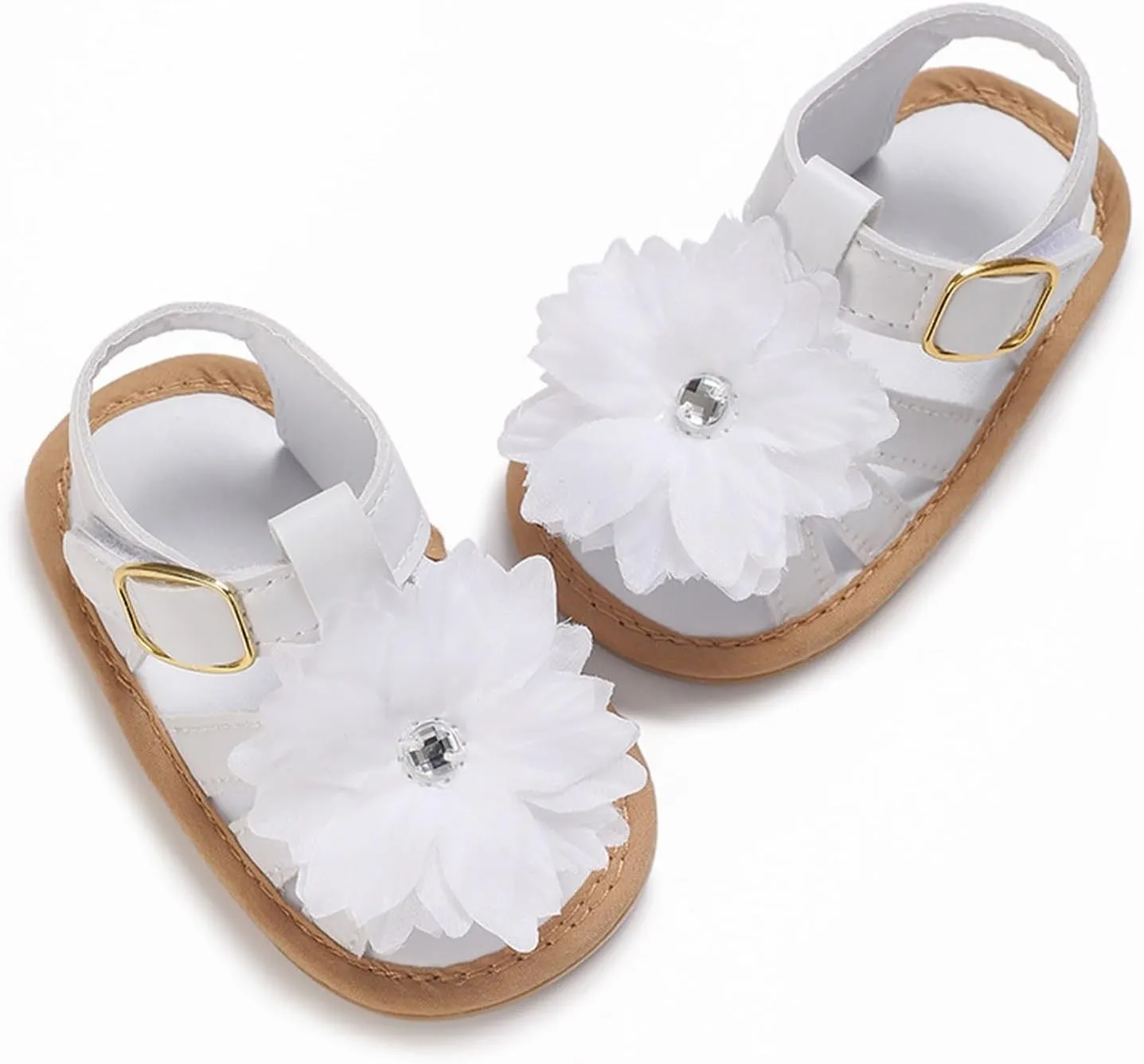 Baby Girls Sandals Bohemia Flower Bow Soft Sole Toddler First Walke Shoes Open Toe Breathable Beach Summer Shoes