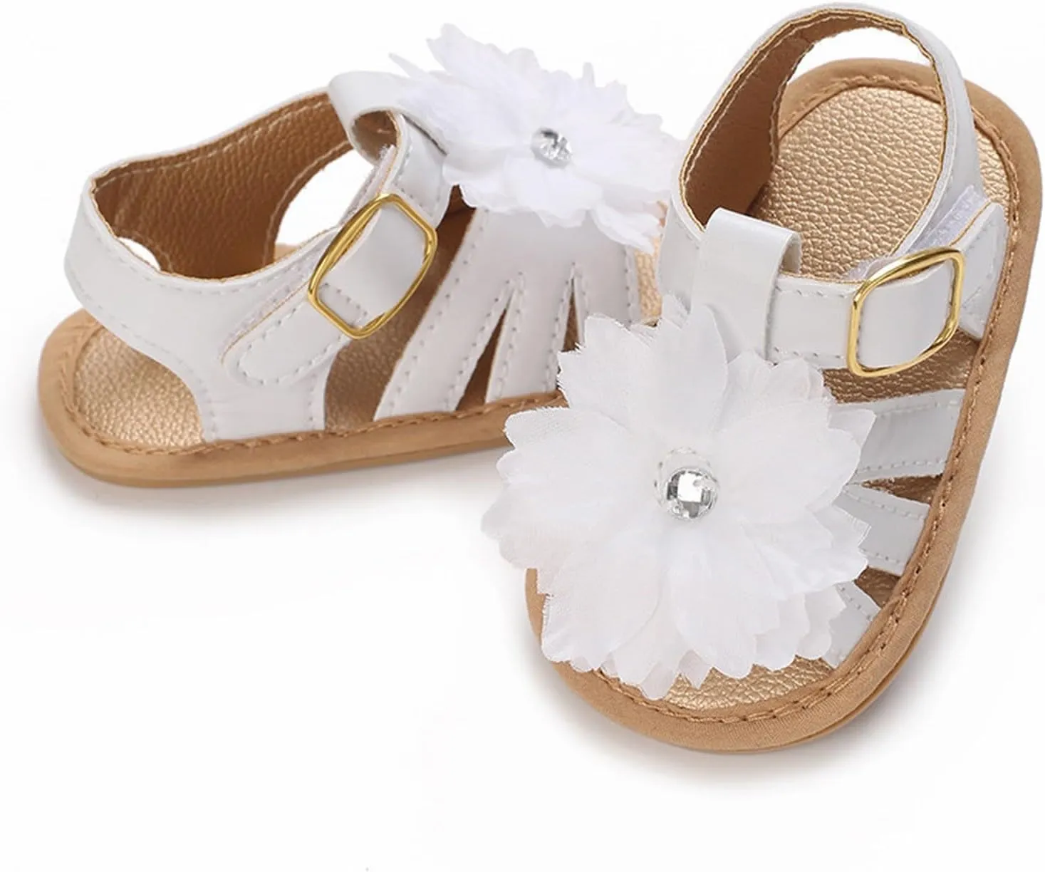 Baby Girls Sandals Bohemia Flower Bow Soft Sole Toddler First Walke Shoes Open Toe Breathable Beach Summer Shoes